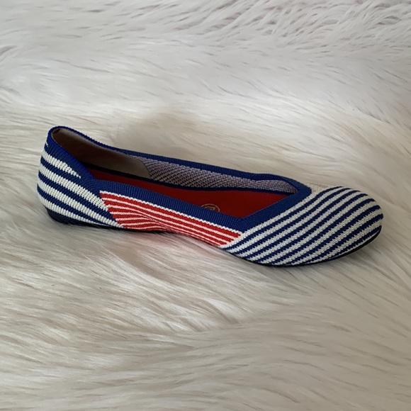RARE Rothy's Retired Pink Mixed Stripe Flat | US 7 - Picture 7 of 12
